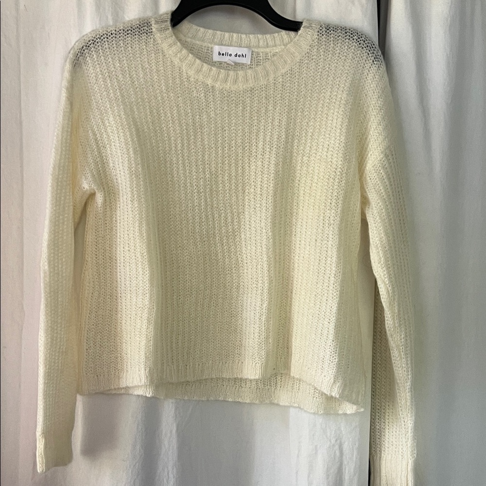 Bella Dahl Ivory Crew Neck Sweater